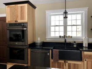 natural wood farmhouse kitchen photo of kitchen